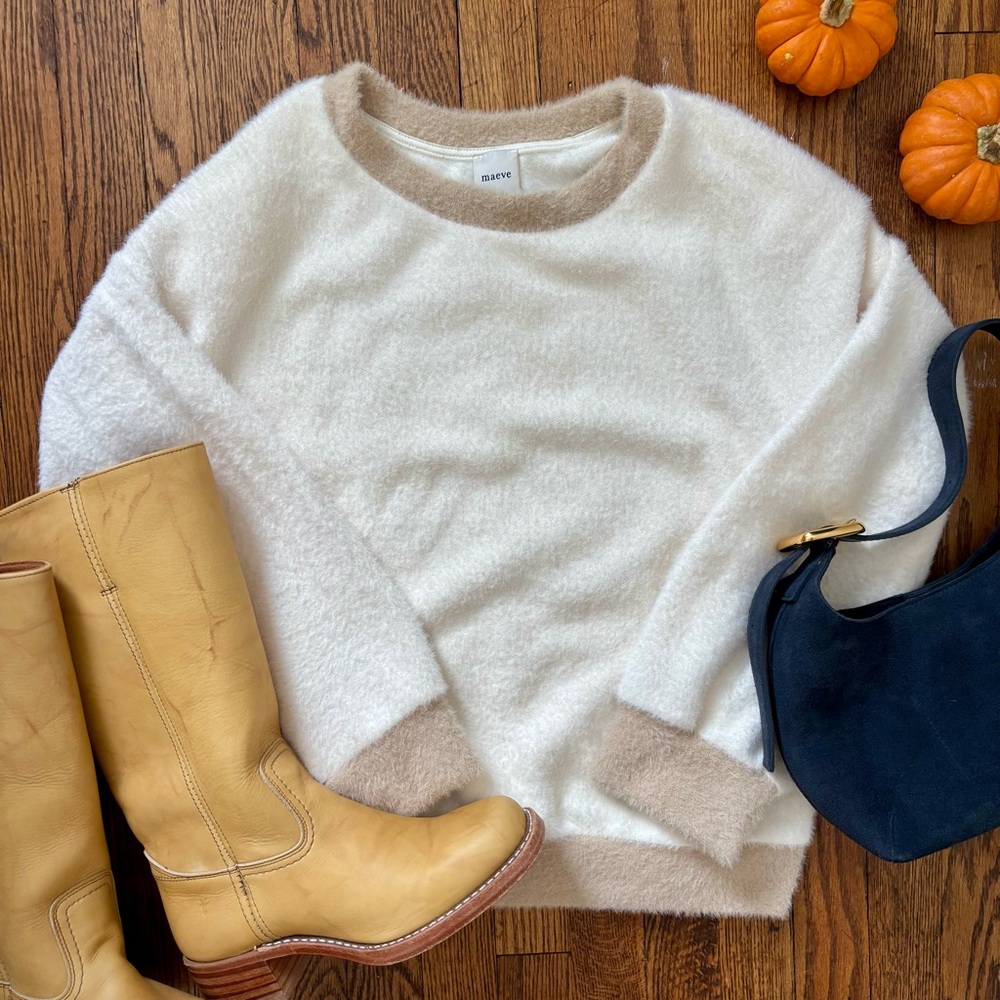Anthropologie Maeve Cozy Ringer Sweater Medium